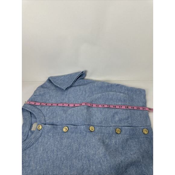 Anthropologie Maeve Short Sleeve Baby Blue Cardigan Sweater Size XL - Picture 5 of 7